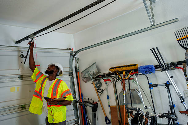 Professional Garage Door Panel Replacement technician working in Monroe County County, GA